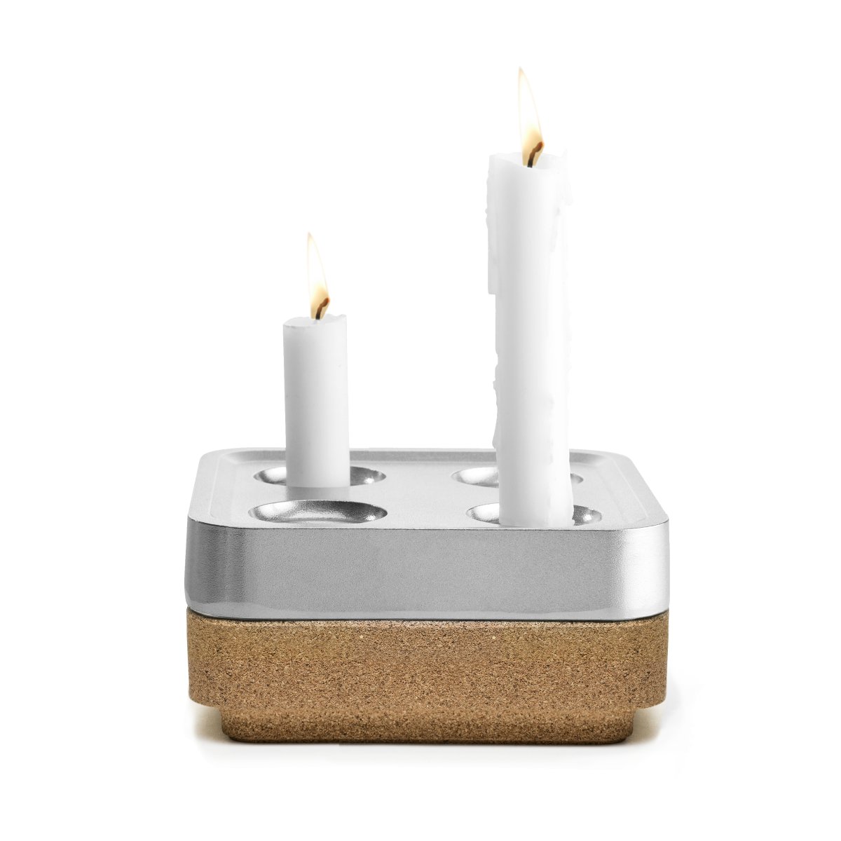 Born in Sweden Stumpastaken FYRAN Giftset - korkbowl, matches - Teeliesel Aluminium, schwarz