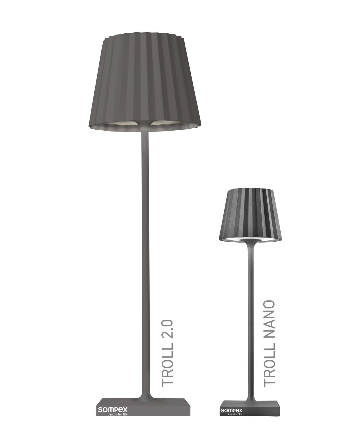 Sompex LED Outdoor Akku-Tischleuchte Troll Nano anthrazit - Teeliesel Default Title