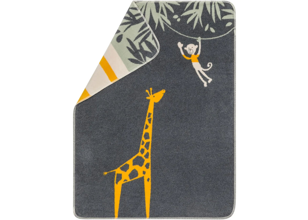David Fussenegger Maja Baumwolldecke Giraffe anthrazit