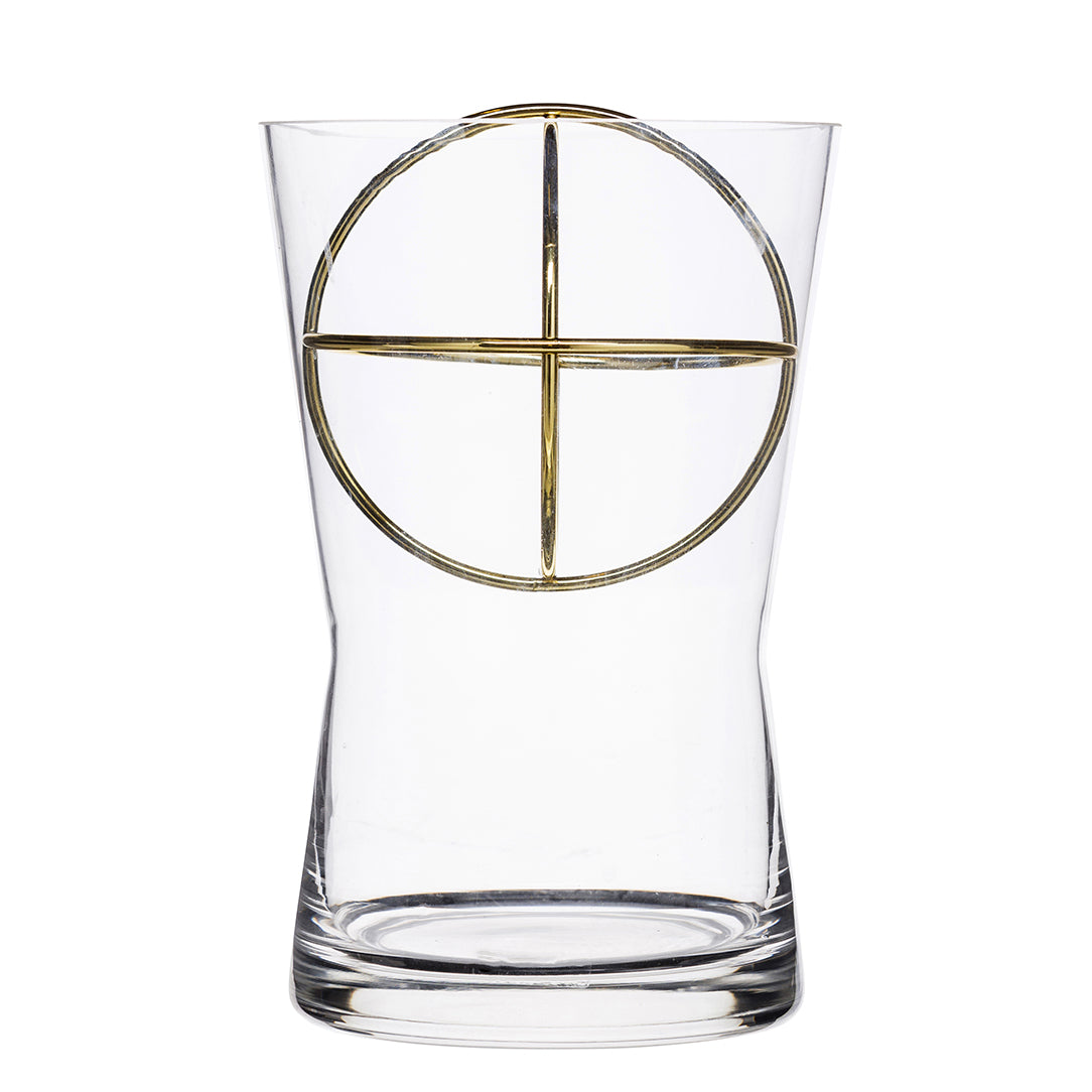 Born in Sweden Sphere Vase M Goldplated Steel Ball