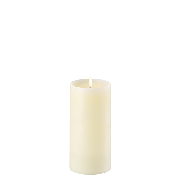 Uyuni LED Pillar Kerze mit Schulter Ivory 7,8x15,2cm - Teeliesel Default Title