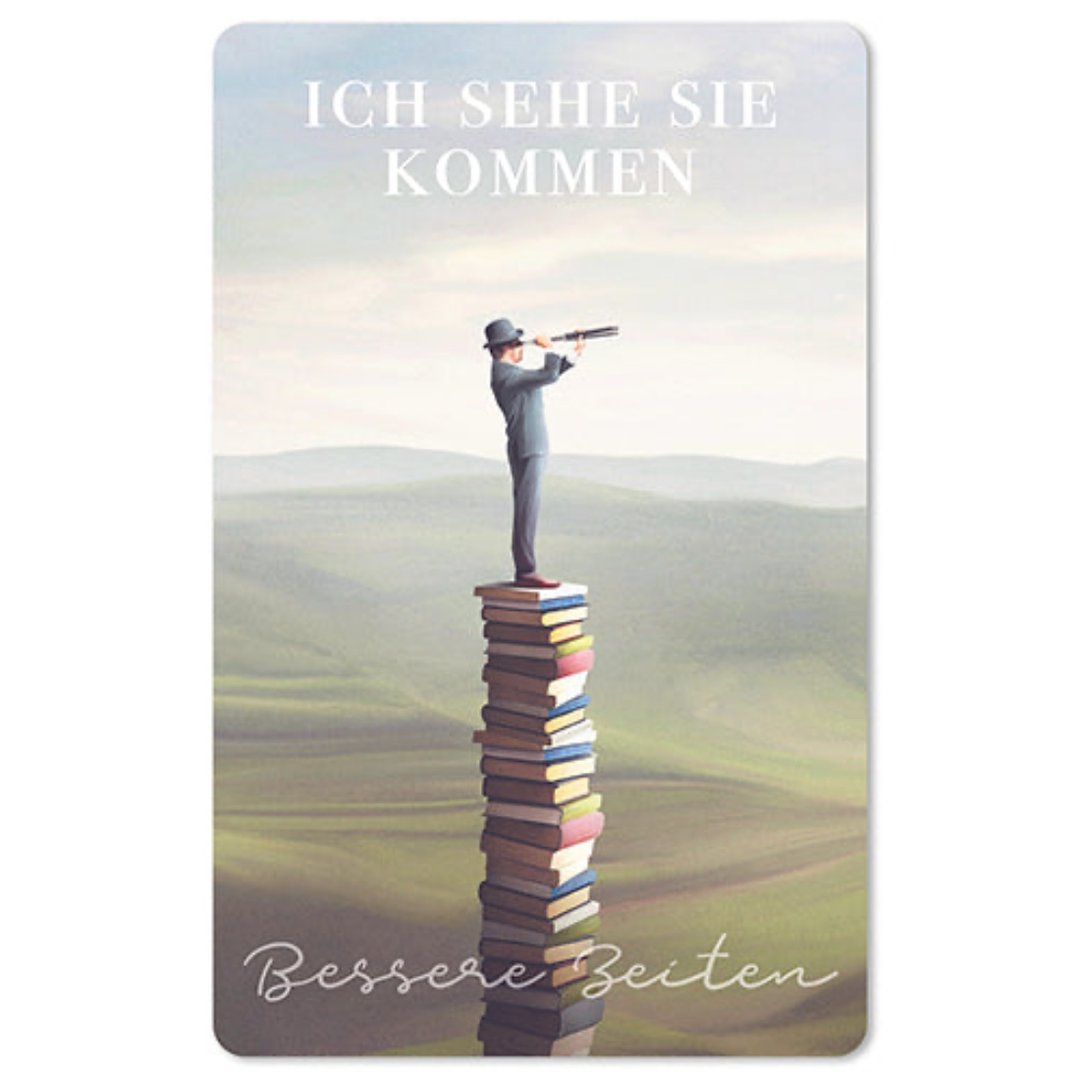 Lunacard Mini Postkarte Bessere Zeiten - Teeliesel Default Title