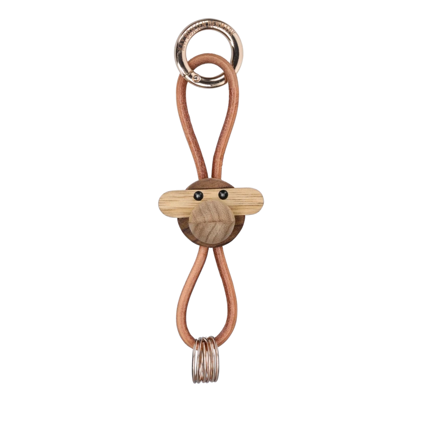 Schlüsselanhänger von Kay Bojesen mit Affenkopf aus Holz