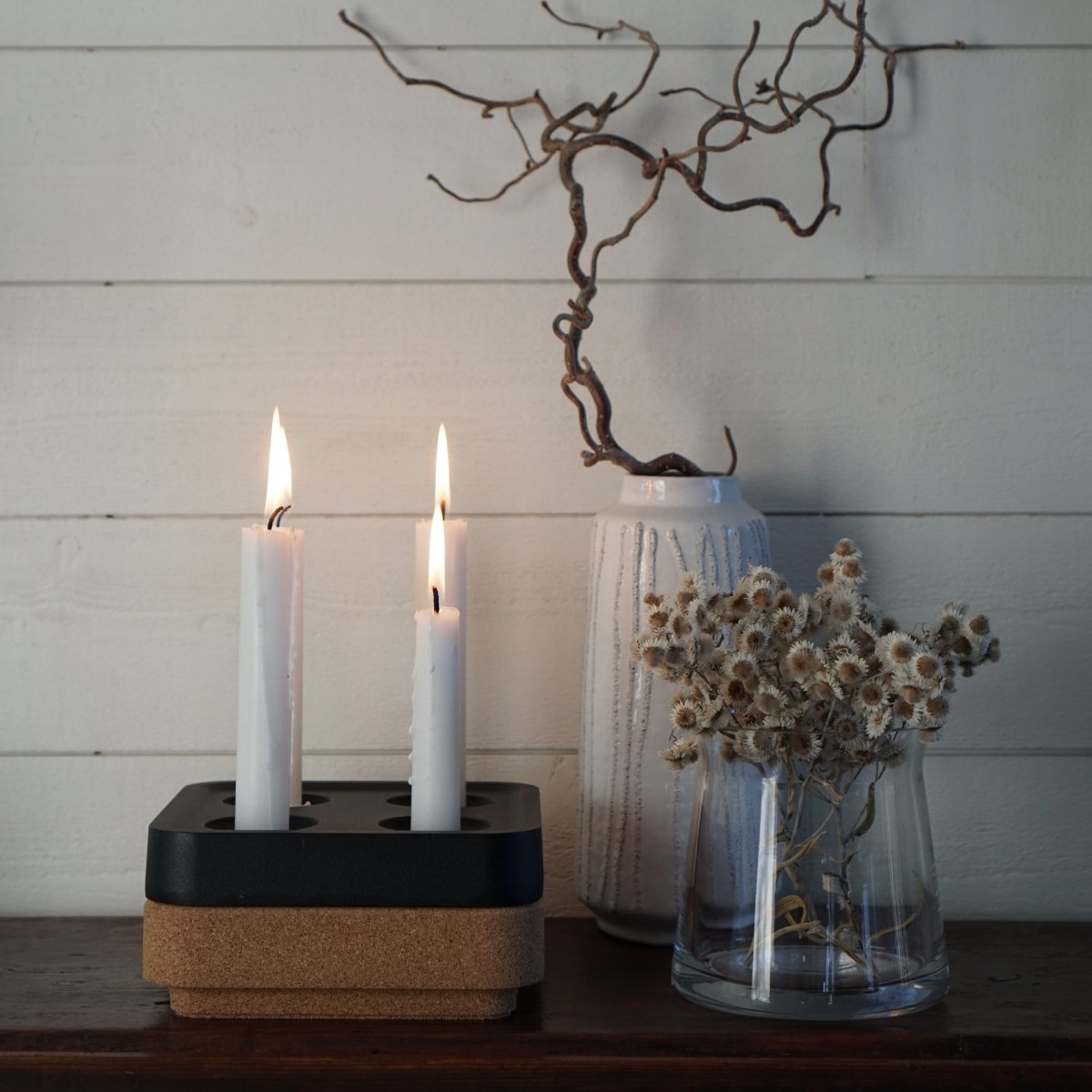 Born in Sweden Stumpastaken FYRAN Giftset - korkbowl, matches - Teeliesel  Aluminium, schwarz