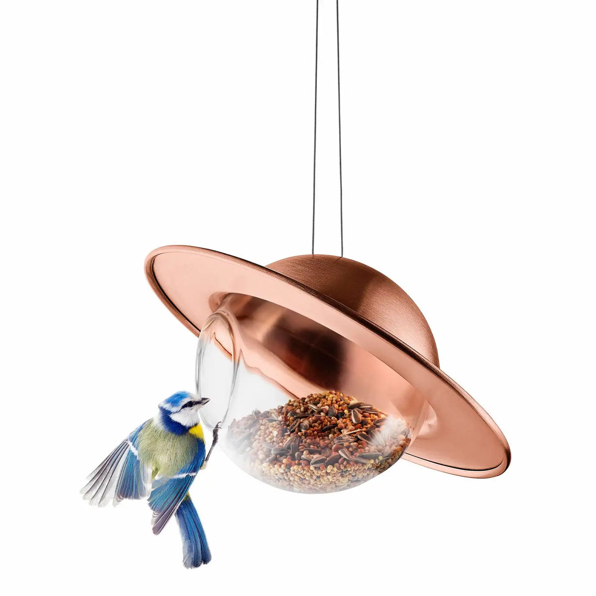 Eva Solo Vogelfutterkugel Saturn, Kupfer