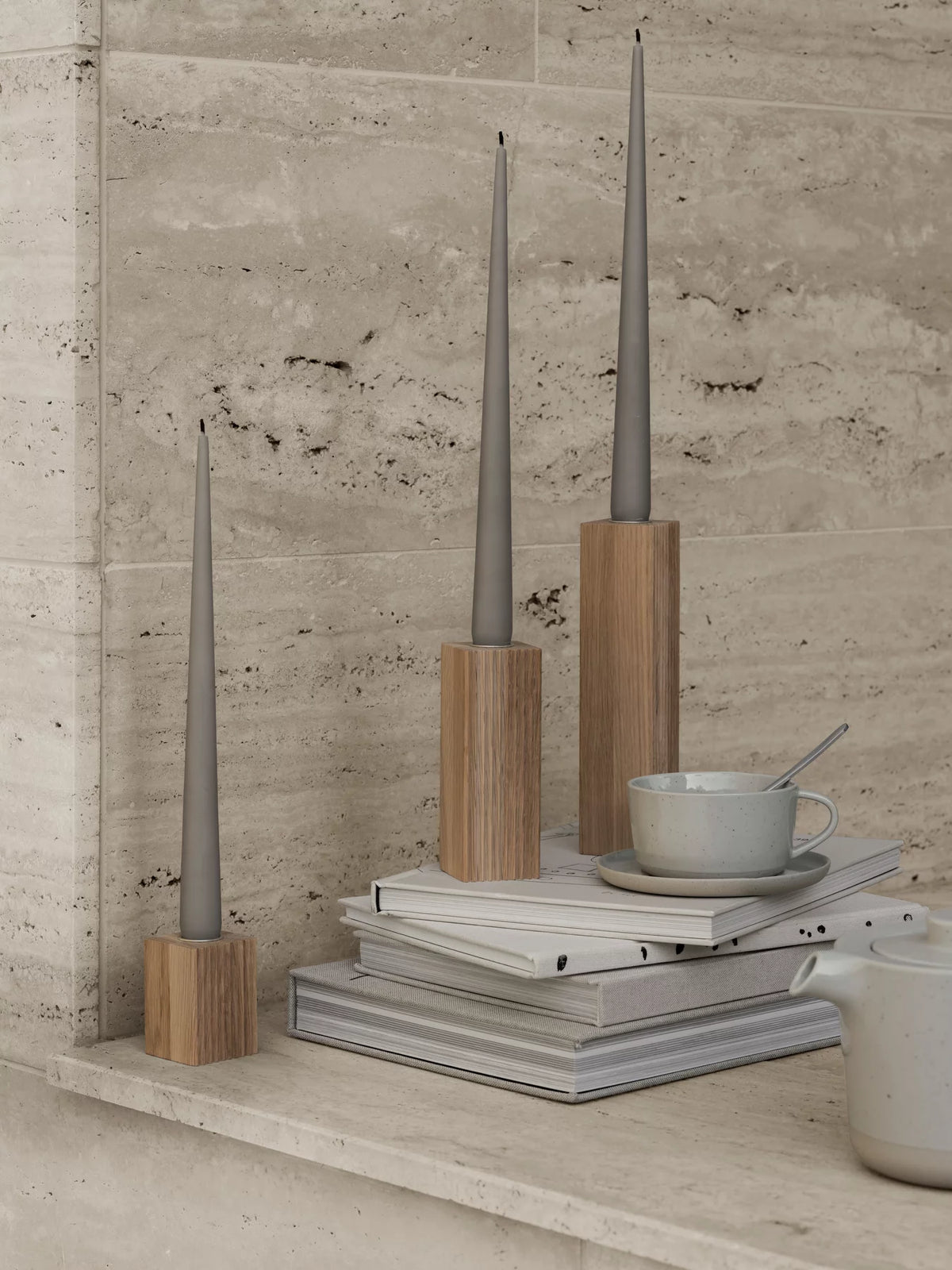 blomus Kerzenhalter –DREVA– Oak, 3 Stk.