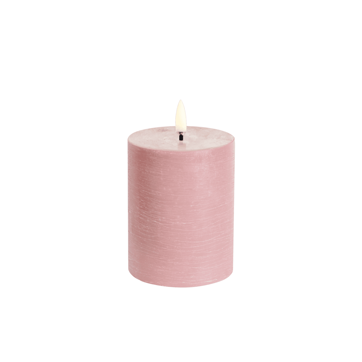 Uyuni LED Pillar Kerze dusty rose Rustic 7,8x10cm - Teeliesel  Default Title
