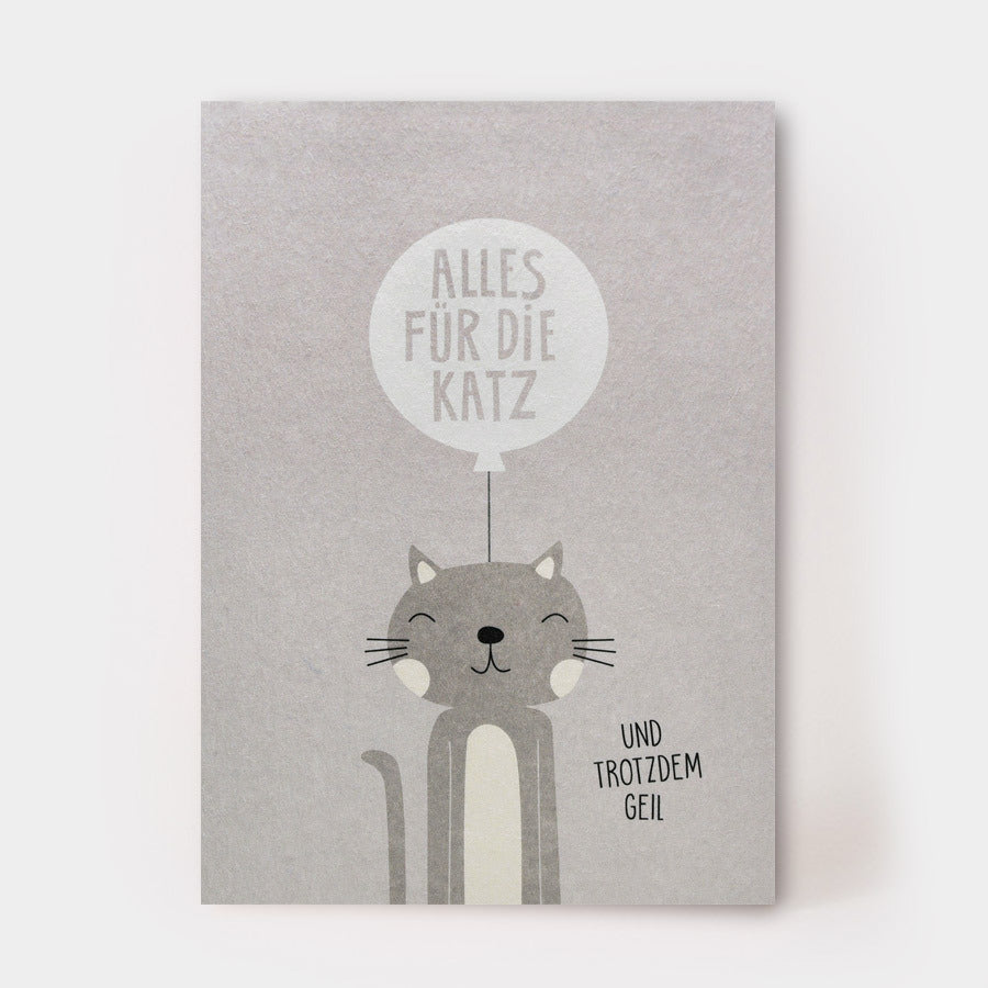 Kartenmarie Postkarte ALLES FÜR DIE KATZ - Teeliesel  Default Title